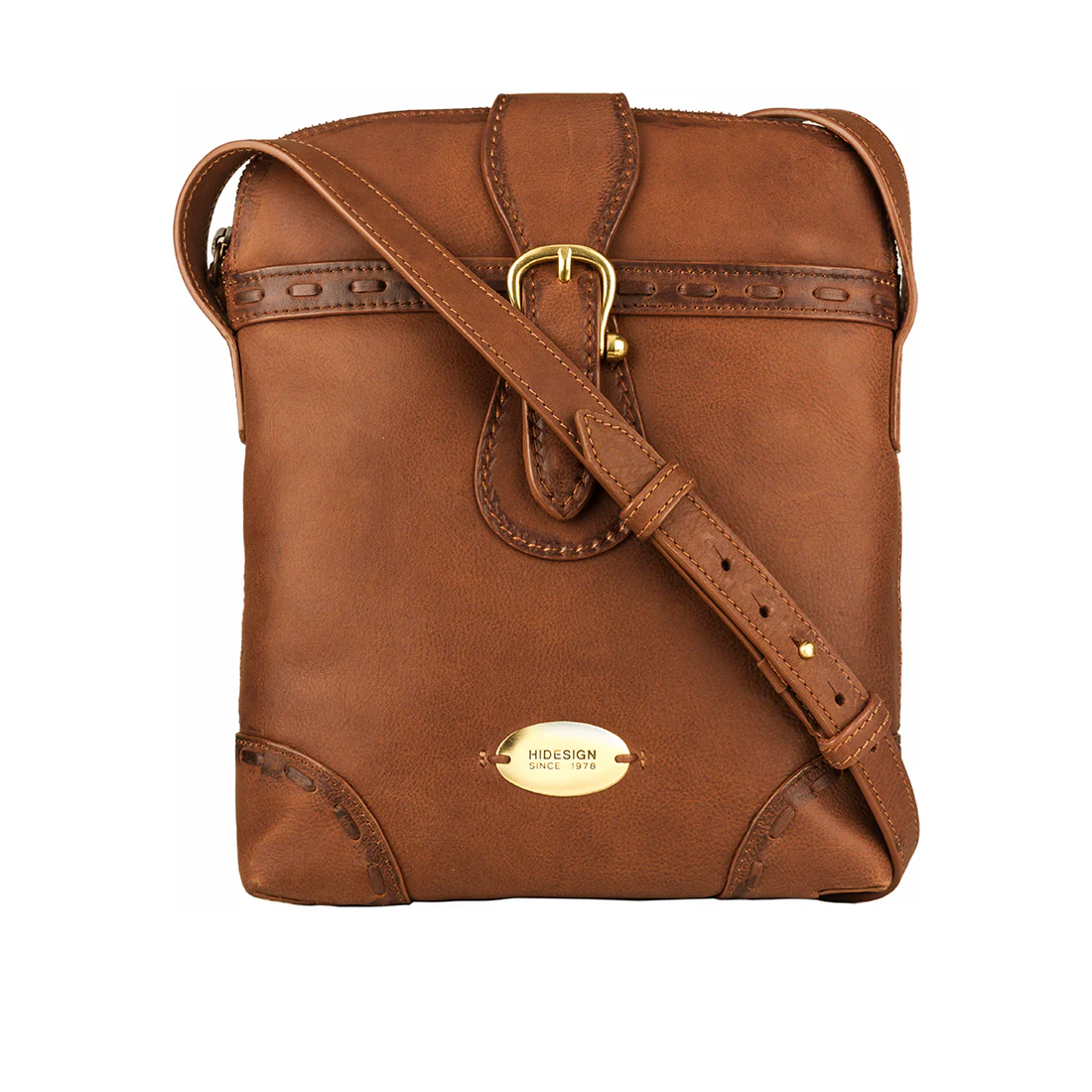 Pheme 03 Tan Leather Crossbody