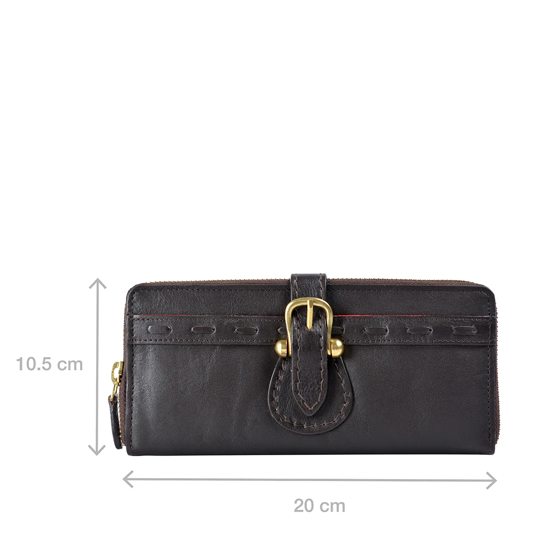 Pheme W2 Brown Leather Zip Around Wallet - Image 3