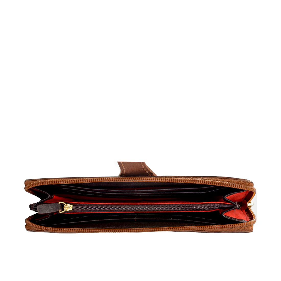 Pheme W2 Tan Leather Zip Around Wallet - Image 3