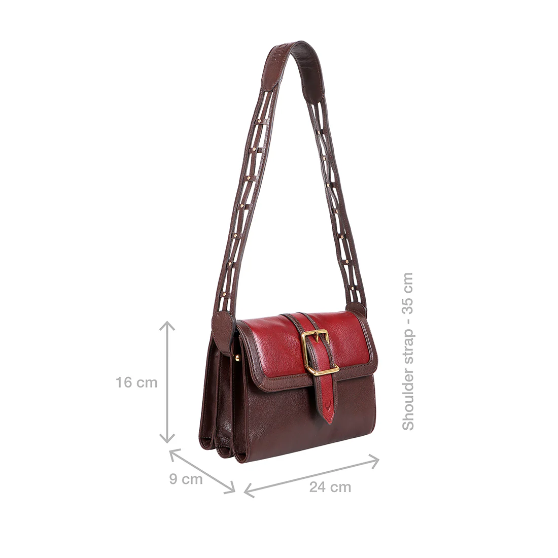 Phoenix 01 Brown Leather Shoulder Bag - Image 2