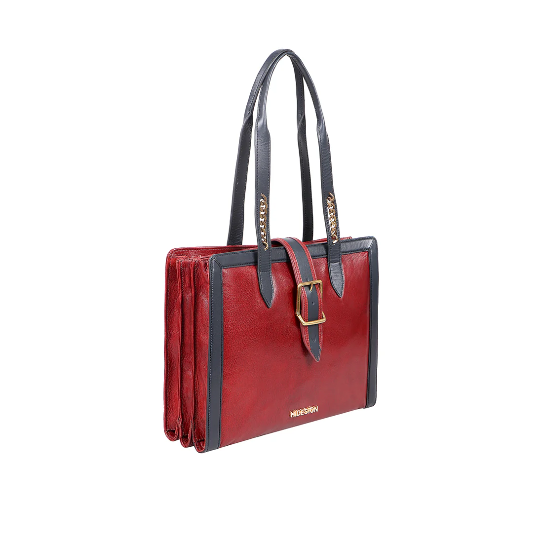 Phoenix 02 Red Leather Tote Bag - Image 7