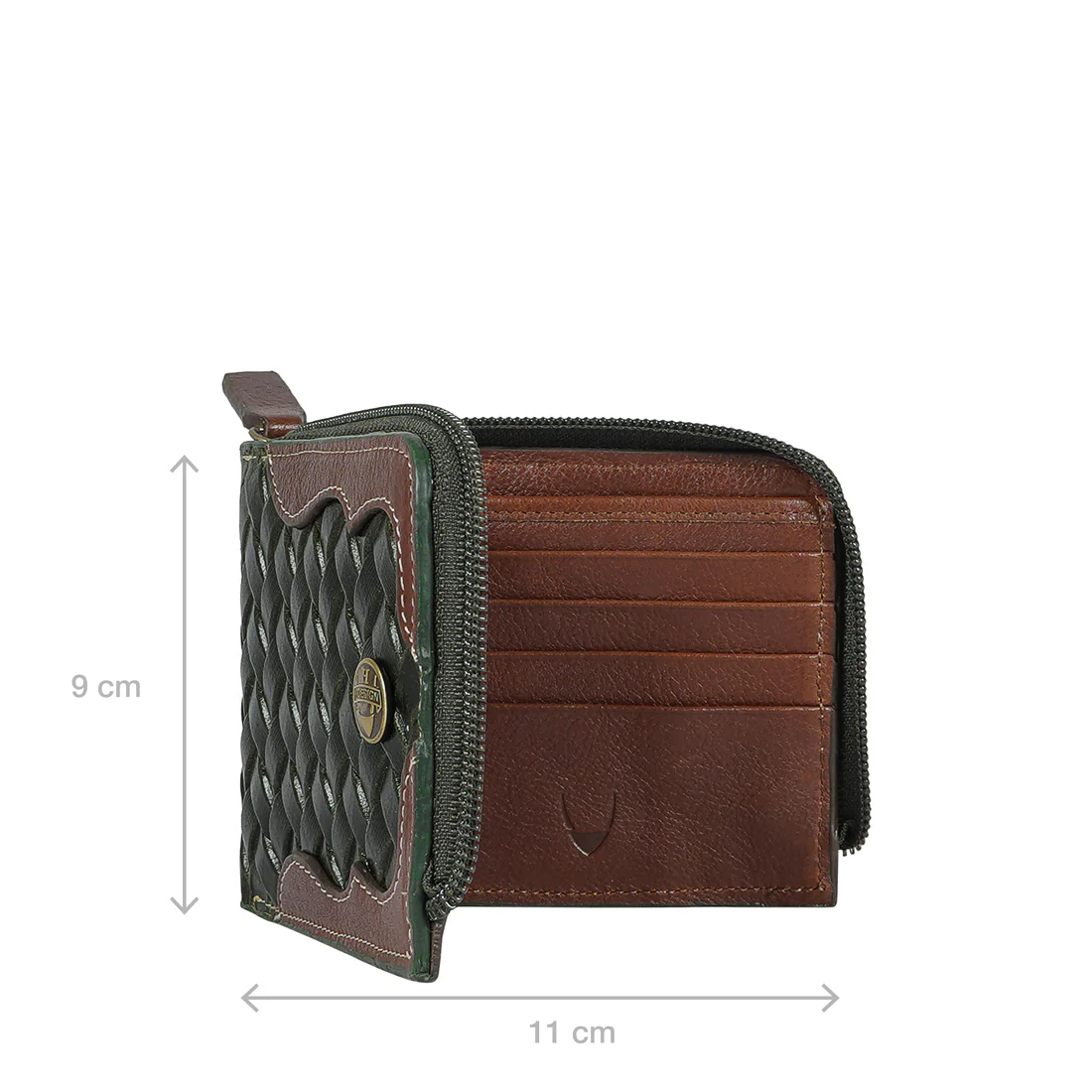Pisco W2 Green Leather Bi-Fold Wallet - Image 4