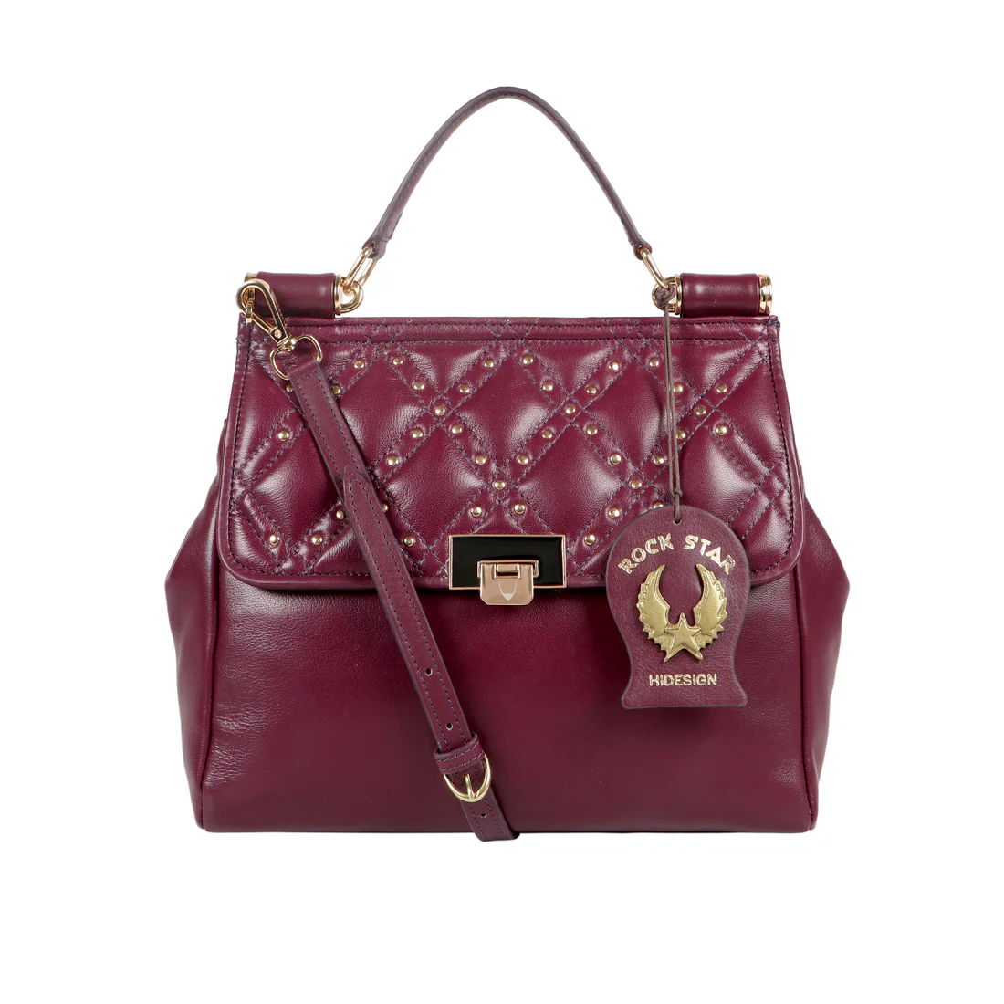 Pop 03 Purple Leather Satchel - Image 2