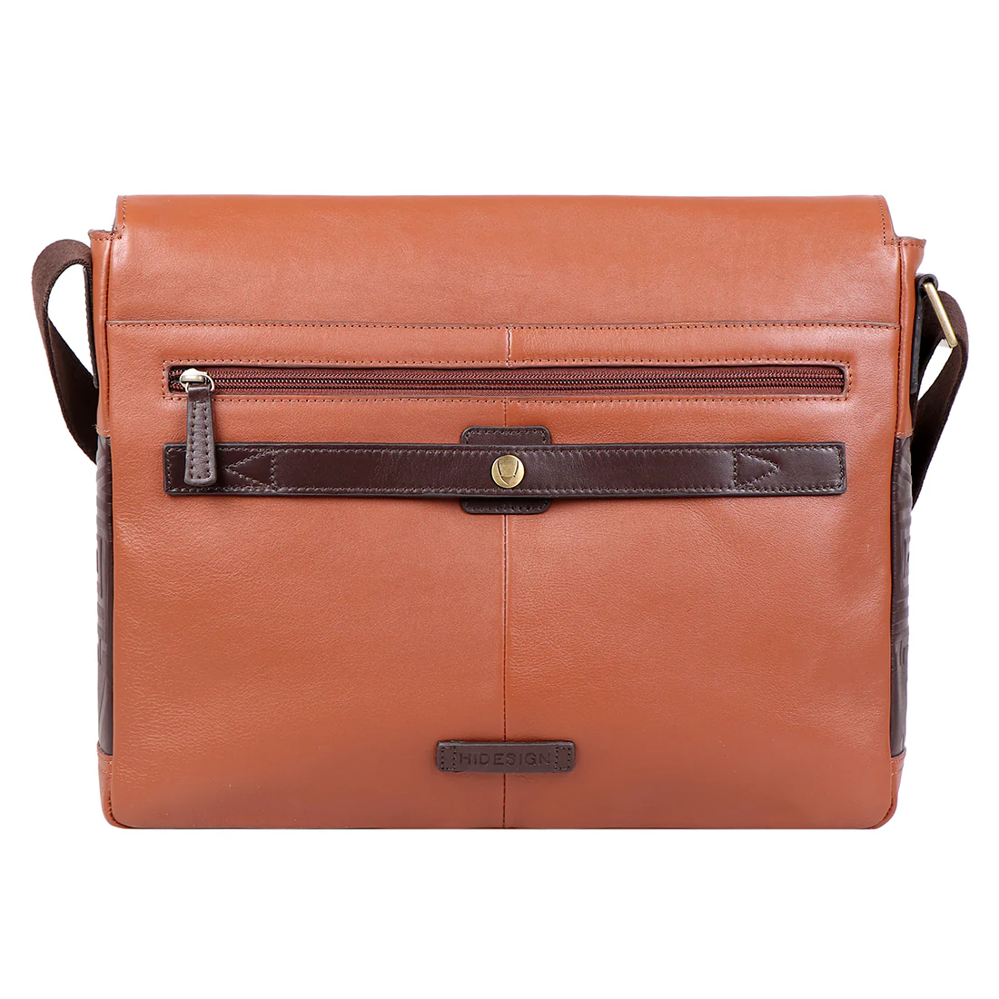 Portobello 01 Tan Leather Messenger Bag - Image 4