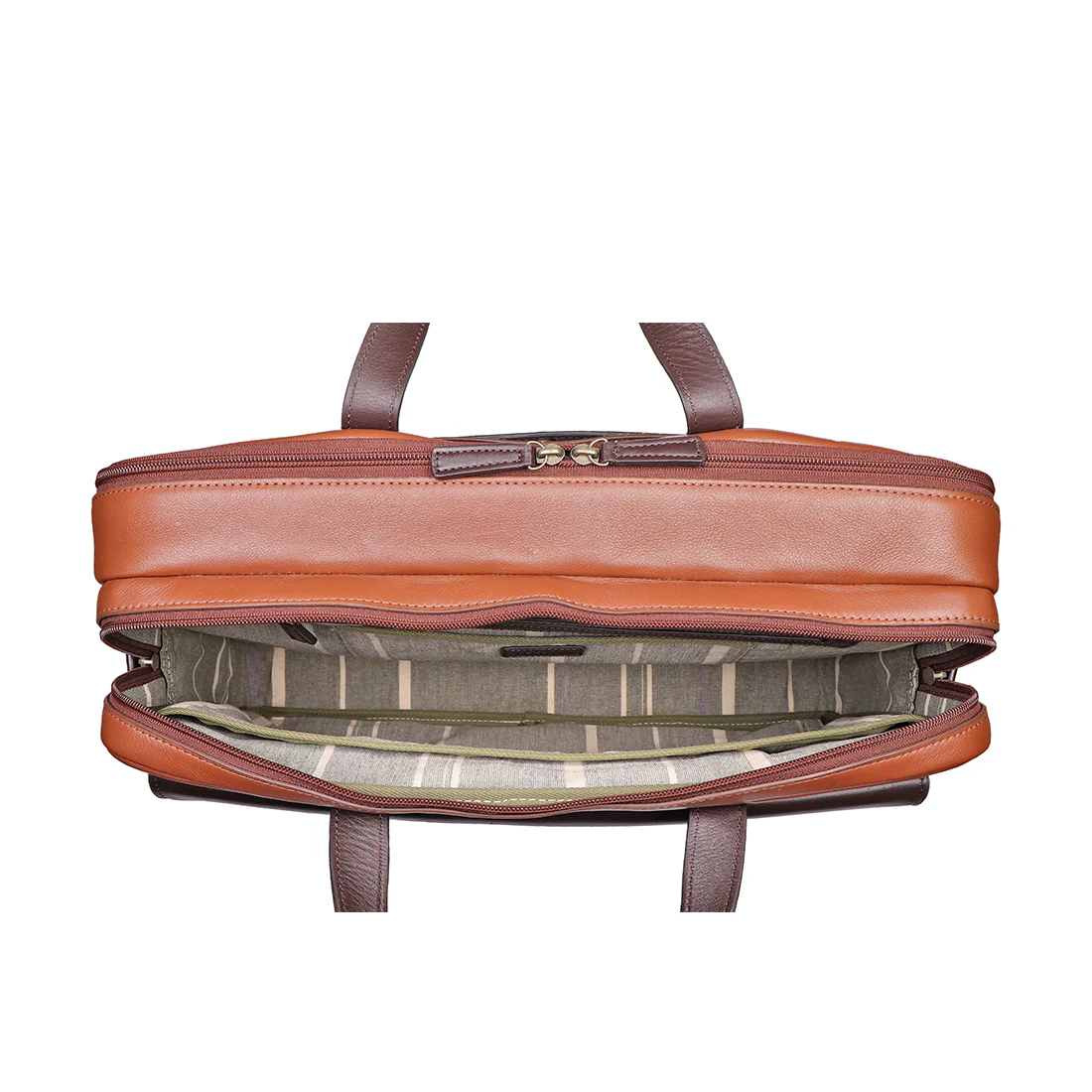 Portobello 02 Tan Leather Briefcase - Image 5