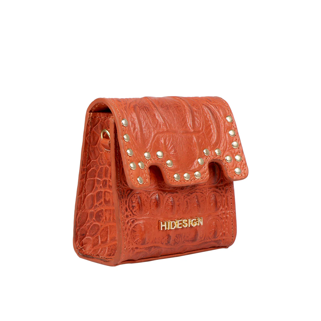 Punk W1 Orange Leather Micro Bag - Image 2