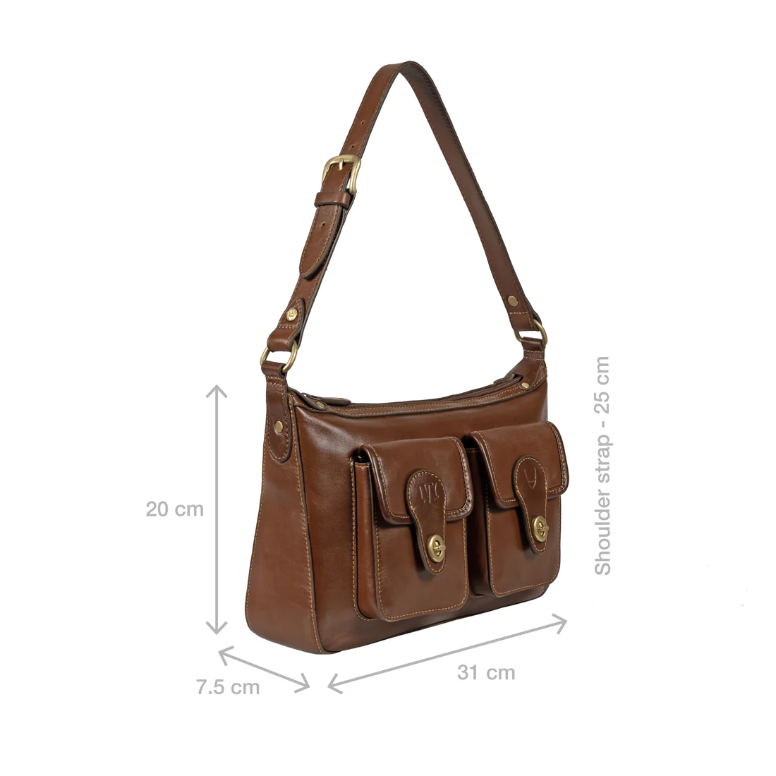 Pyne 02 Brown Leather Shoulder Bag - Image 2