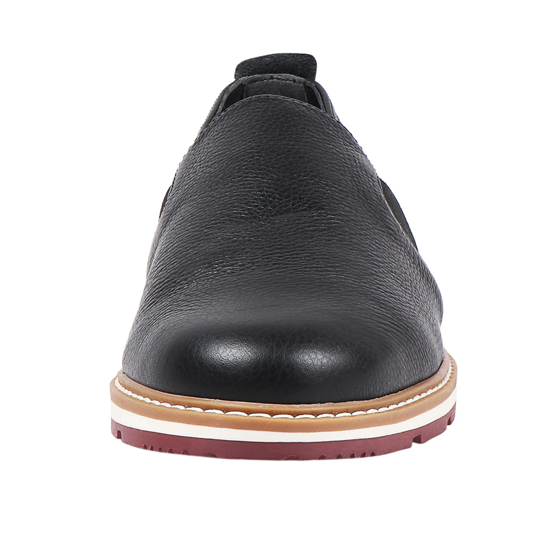 Quebec Men's Brown Leather Slip On Shoes - Image 2