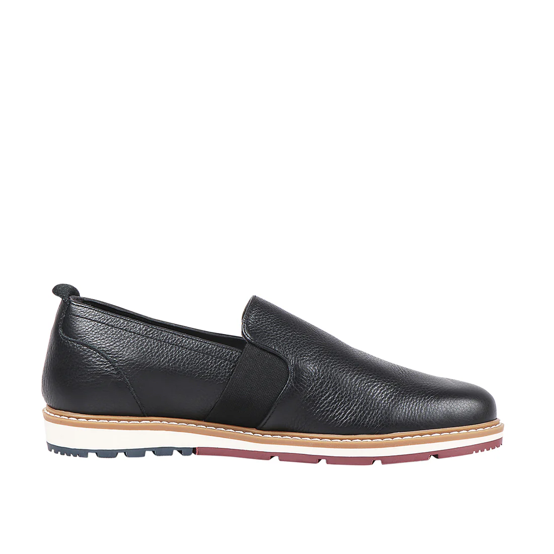 Quebec Men's Black Leather Slip On - Image 3