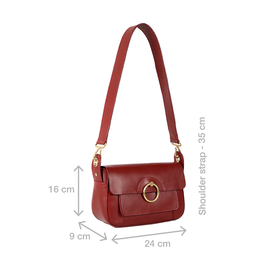 Rebel 03 Marsala Leather Sling Bag - Image 3