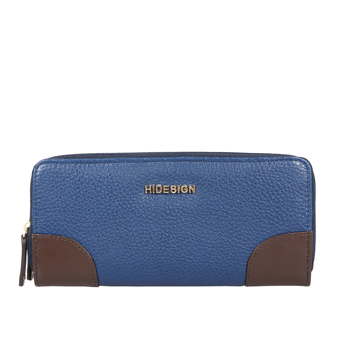 Redwood W2 Blue Leather Double Zip Around Wallet - Image 2