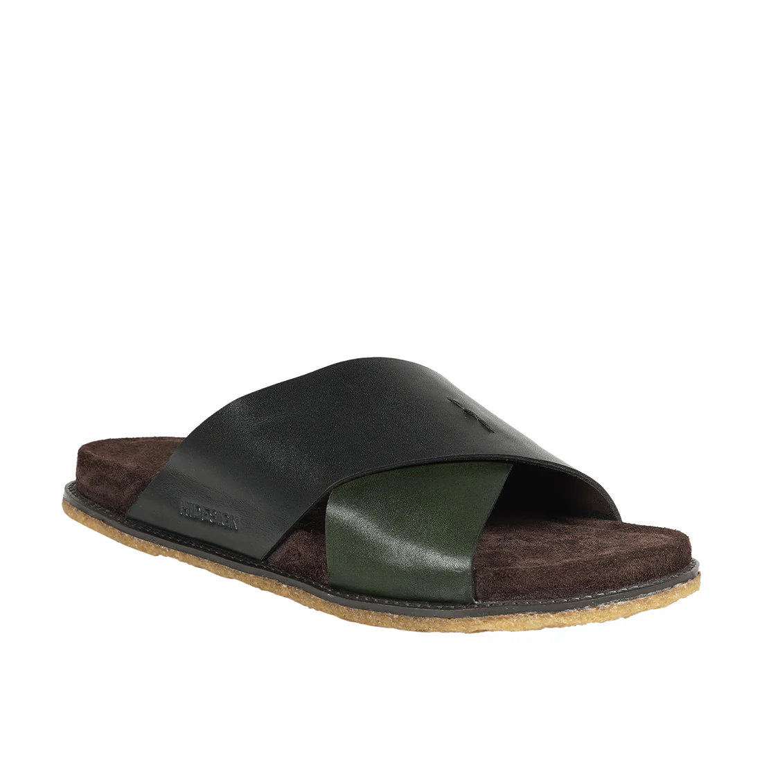 Reef Men's Black Leather Slides - Image 4