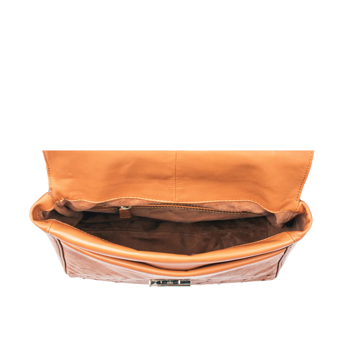 Reims Tan Leather Satchel - Image 4