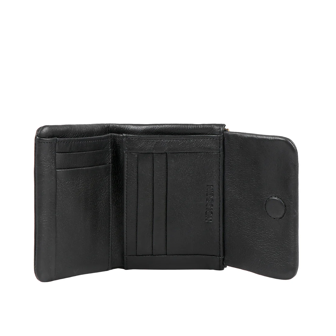 Rennes Black Leather Trifold Wallet - Image 4