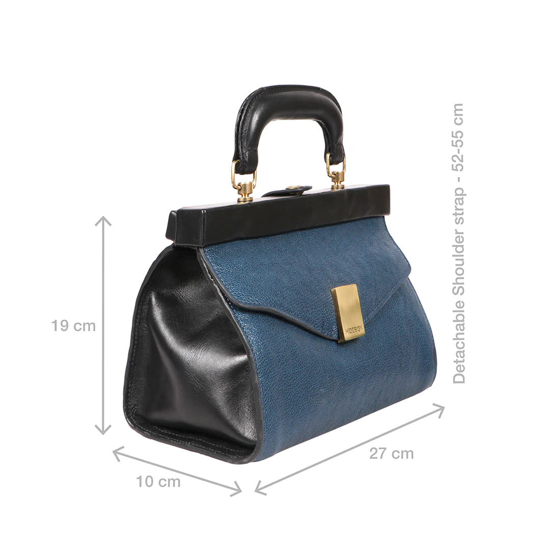 Retro 01 Blue Leather Sling Bag - Image 2