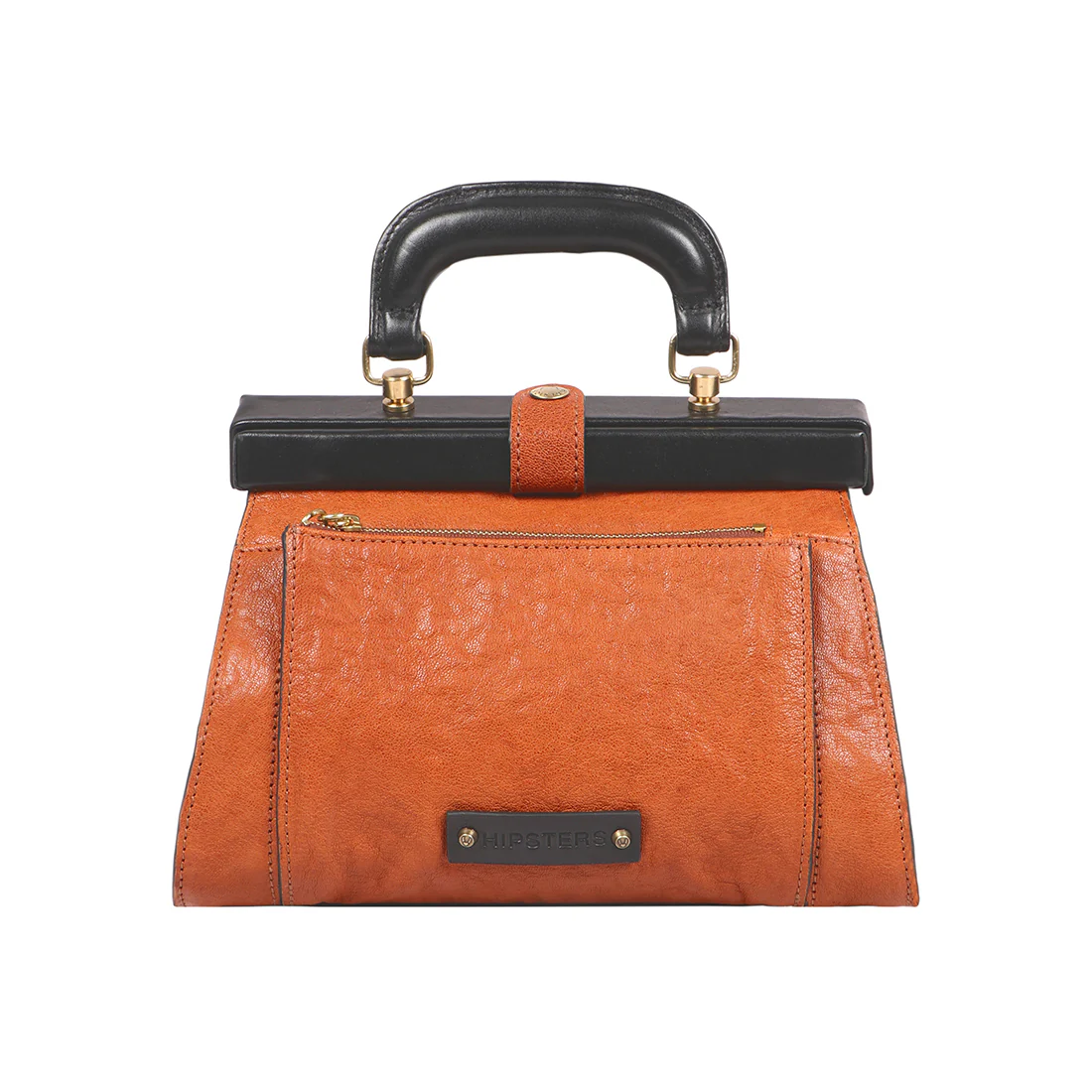 Retro 01 Orange Leather Sling Bag - Image 4