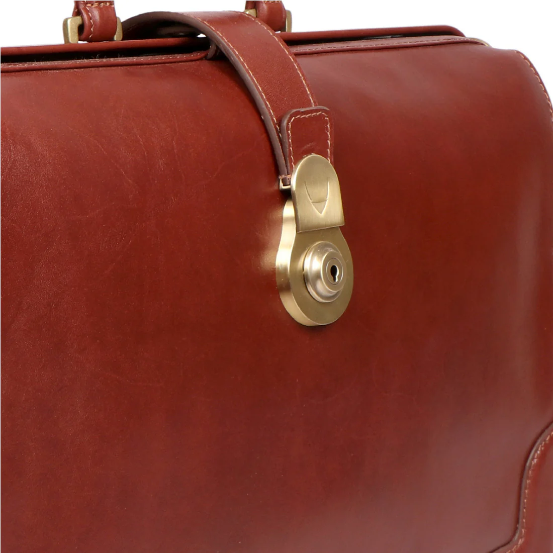 Retro 02 Tan Leather Messenger Bag - Image 5