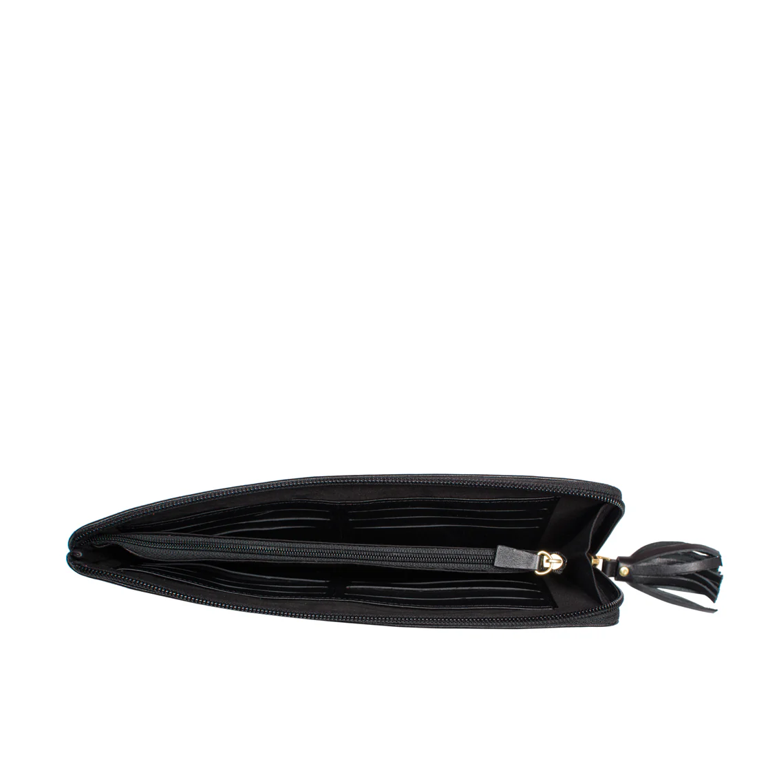 Rhubarb W2 Black Leather Zip Around Wallet - Image 4