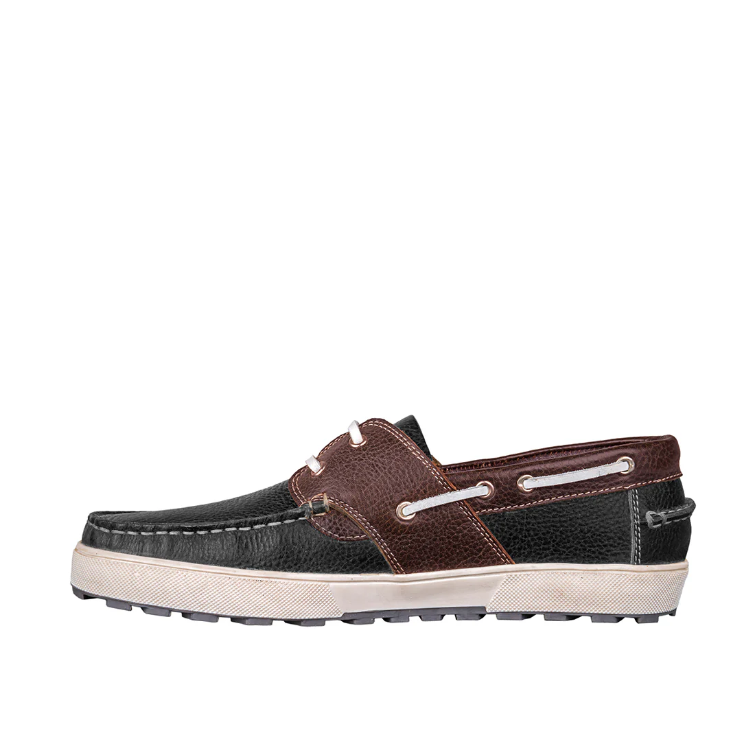 Rio Men's Black Leather Slip On - Image 2