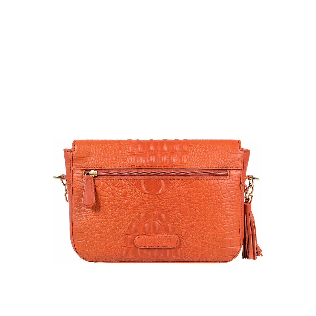 Rive Gauche 01 Orange Leather Sling Bag - Image 3