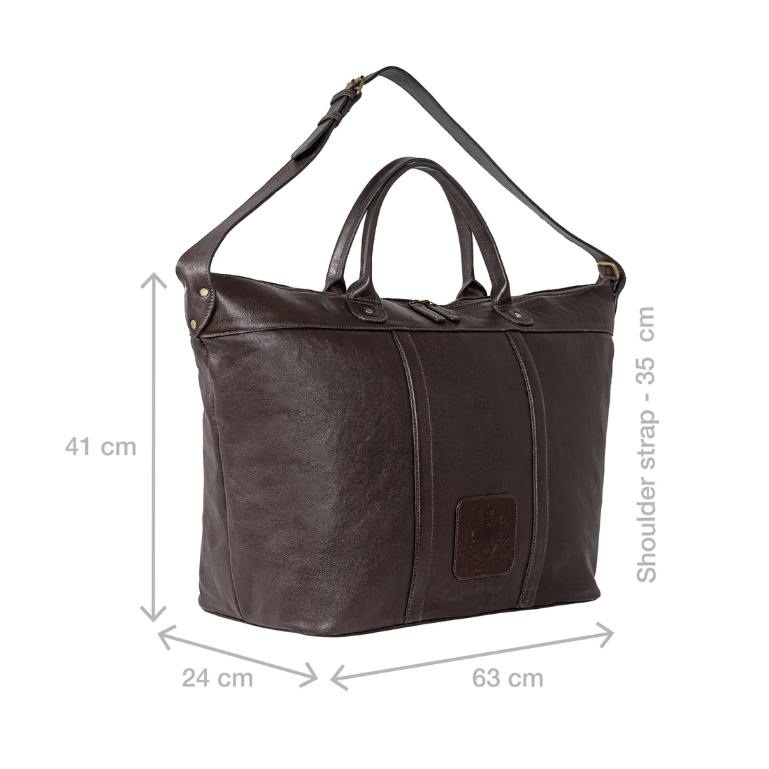 Roberto Brown Leather Duffle Bag - Image 4