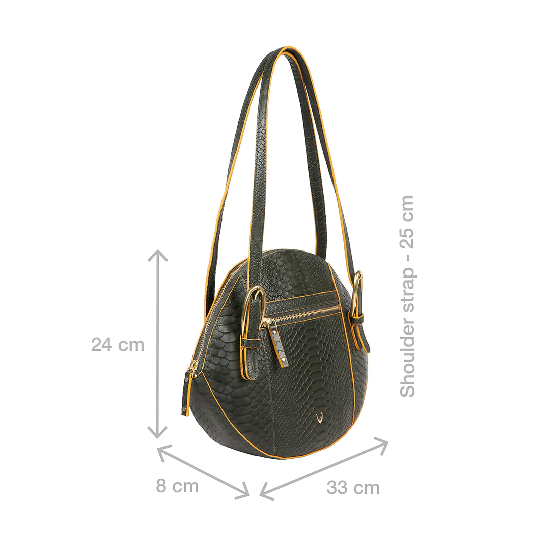 Rosa 01 Green Leather Shoulder Bag - Image 2