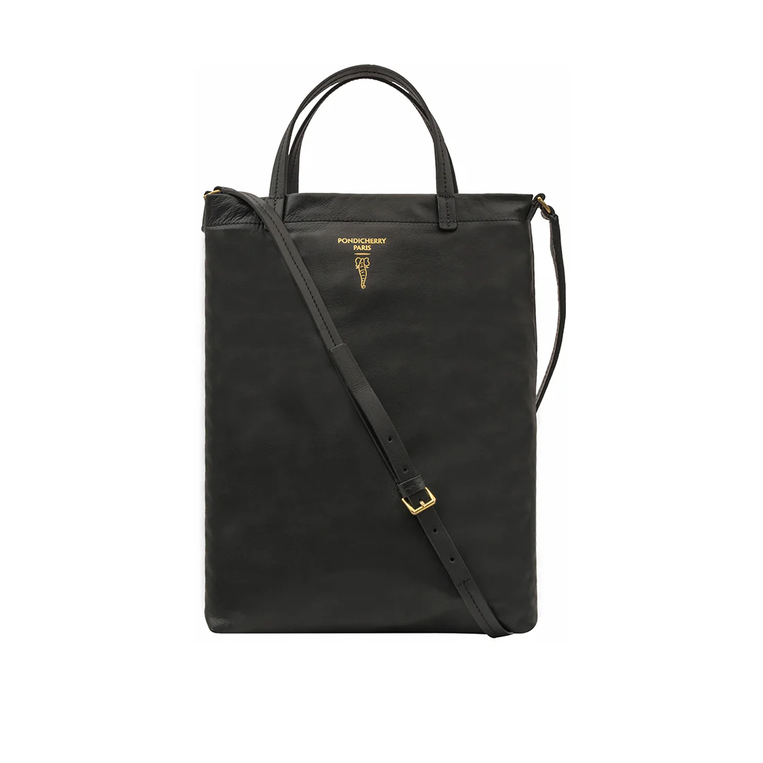 Roxanne Black Leather Satchel