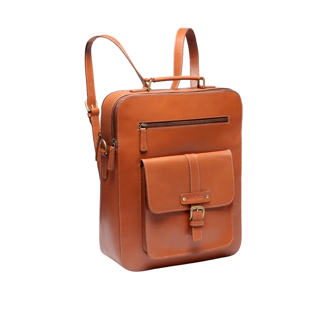 Russell 02 Tan Leather  Backpack - Image 2