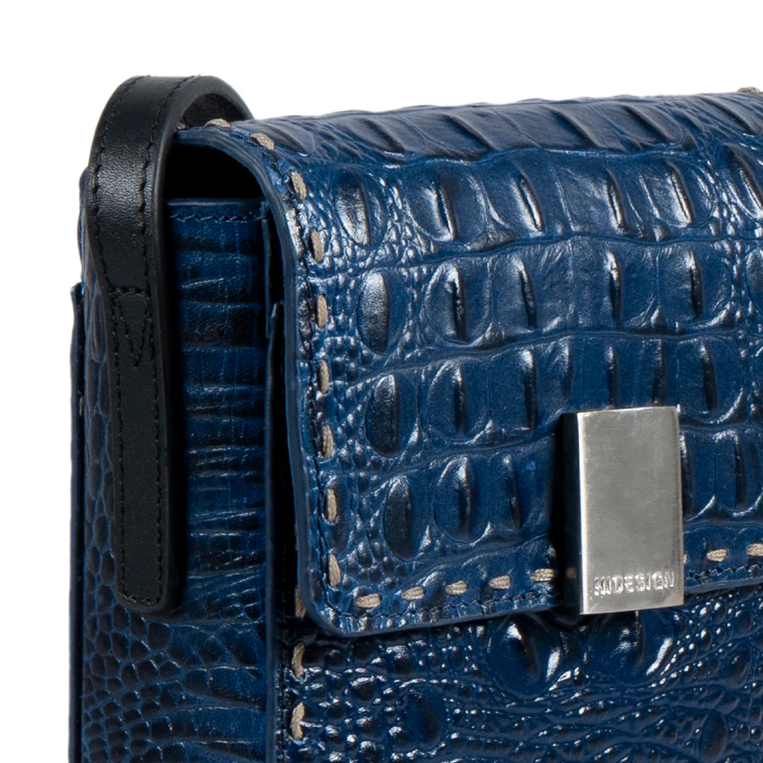 Sabrina 02 Blue Leather Crossbody - Image 6