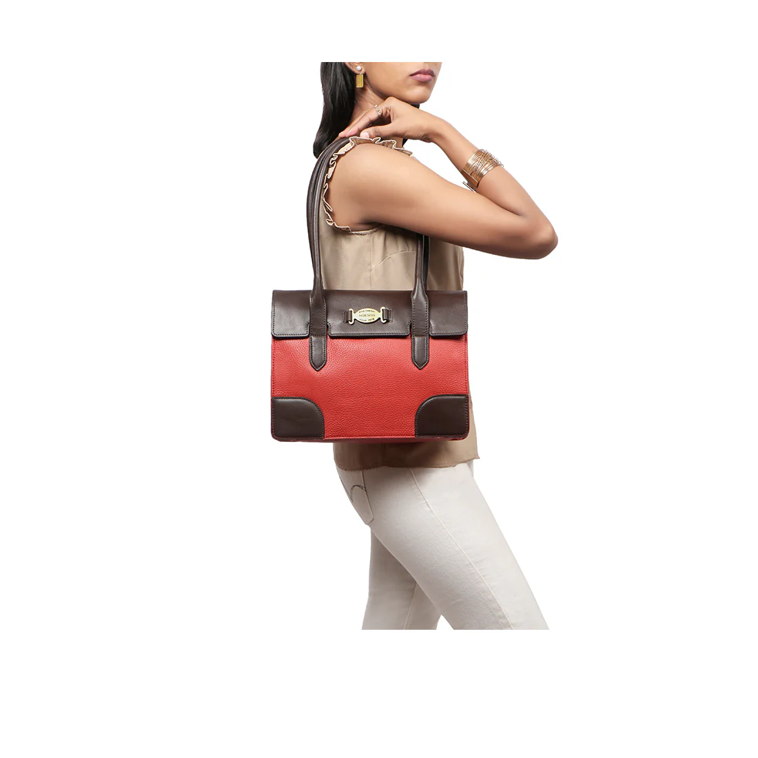 Sacremento Red Leather Shoulder Bag