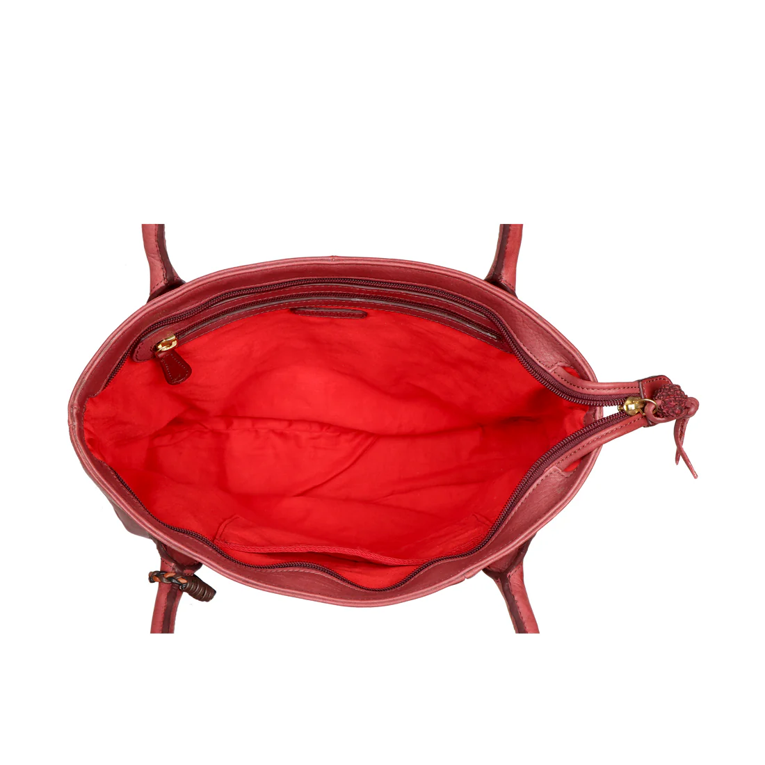 Sadhavi 01 Marsala Leather Tote Bag - Image 4