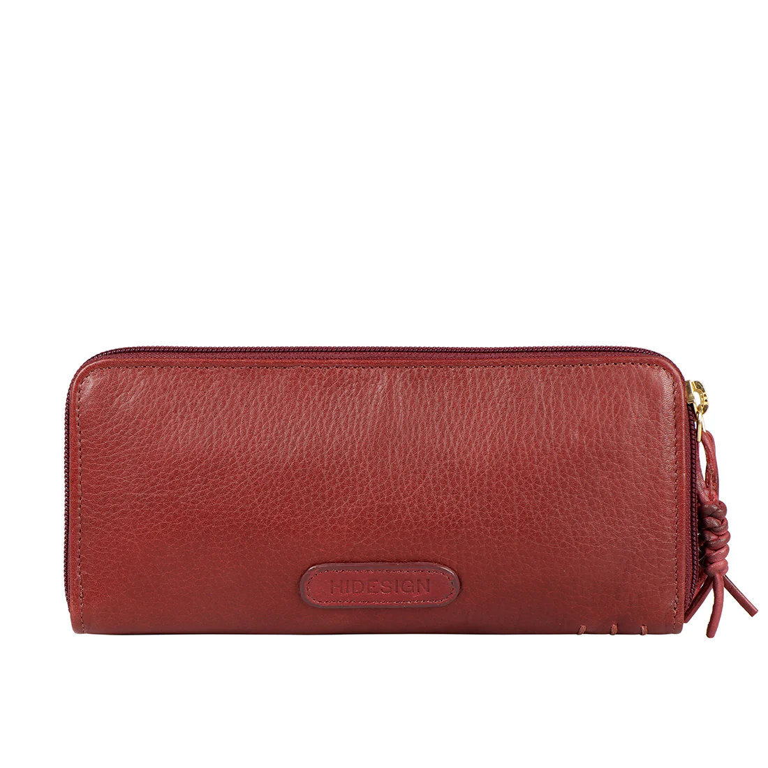 Sadhavi W1 Marsala Leather Double Zip Around Wallet - Image 3