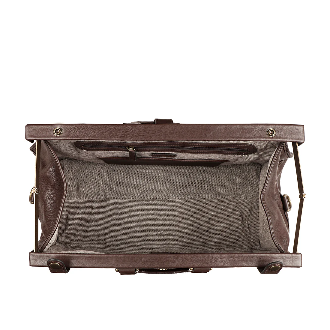 Safari Brown Leather Duffle Bag - Image 5