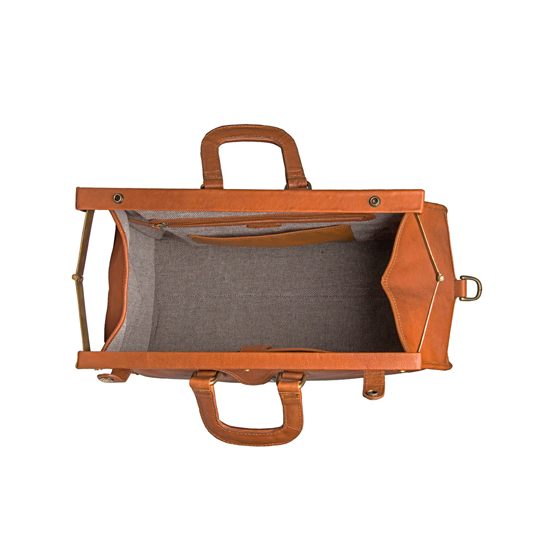 Safari Tan Leather Duffle Bag - Image 5