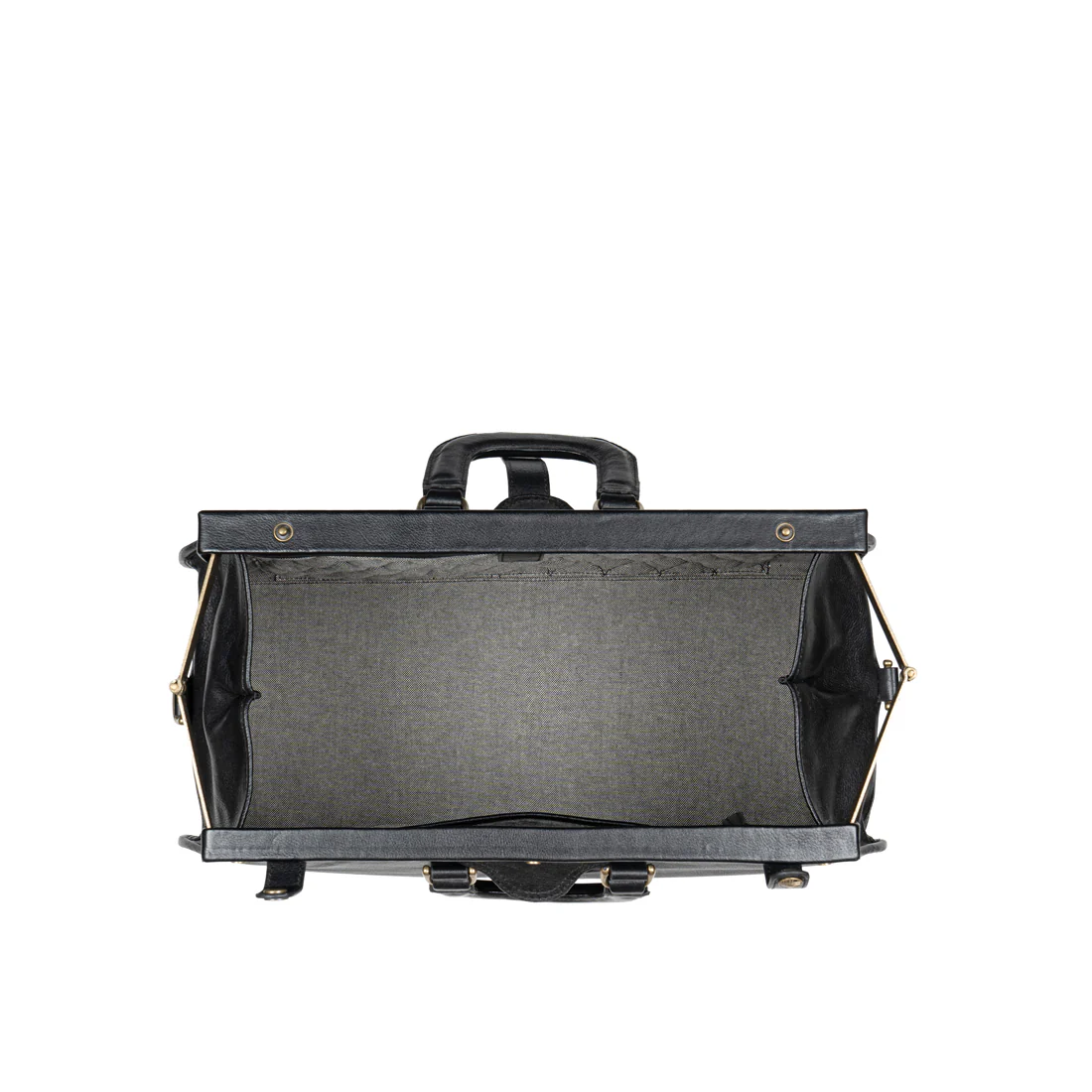 Safari Black Leather Duffle Bag - Image 16