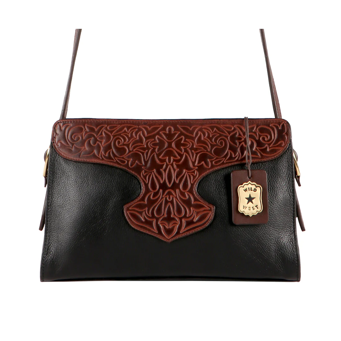 Sally Scull 02 Black Leather Sling Bag - Image 6