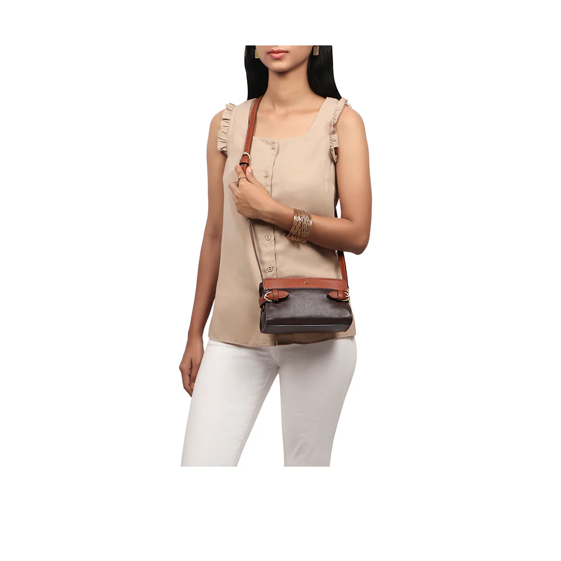 Salta 02 Brown Leather Tote Bag - Image 2