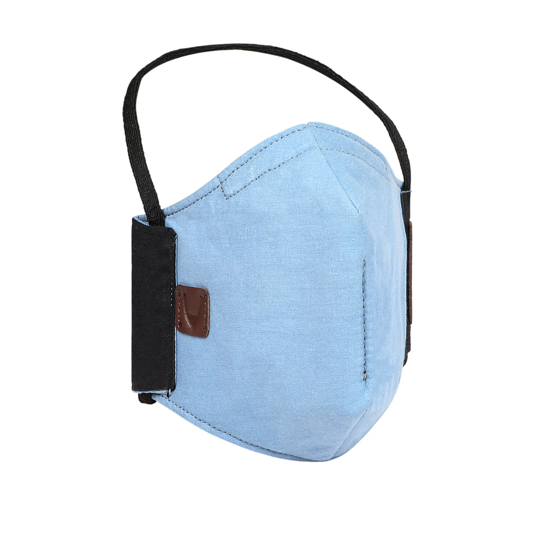 Samurai Combo-Bl Blue Leather Face Mask - Image 2