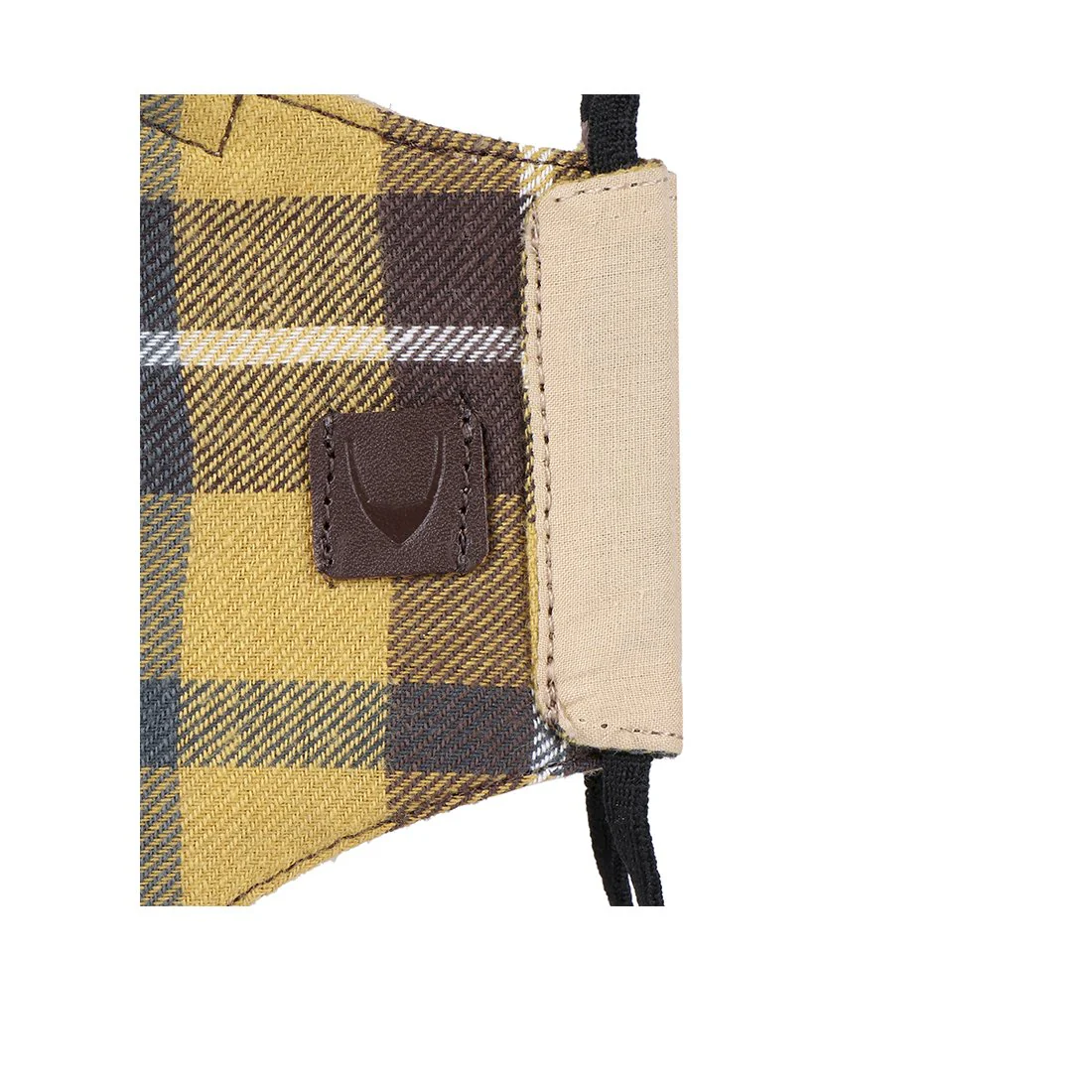 Samurai Yellow Leather Face Mask - Image 4