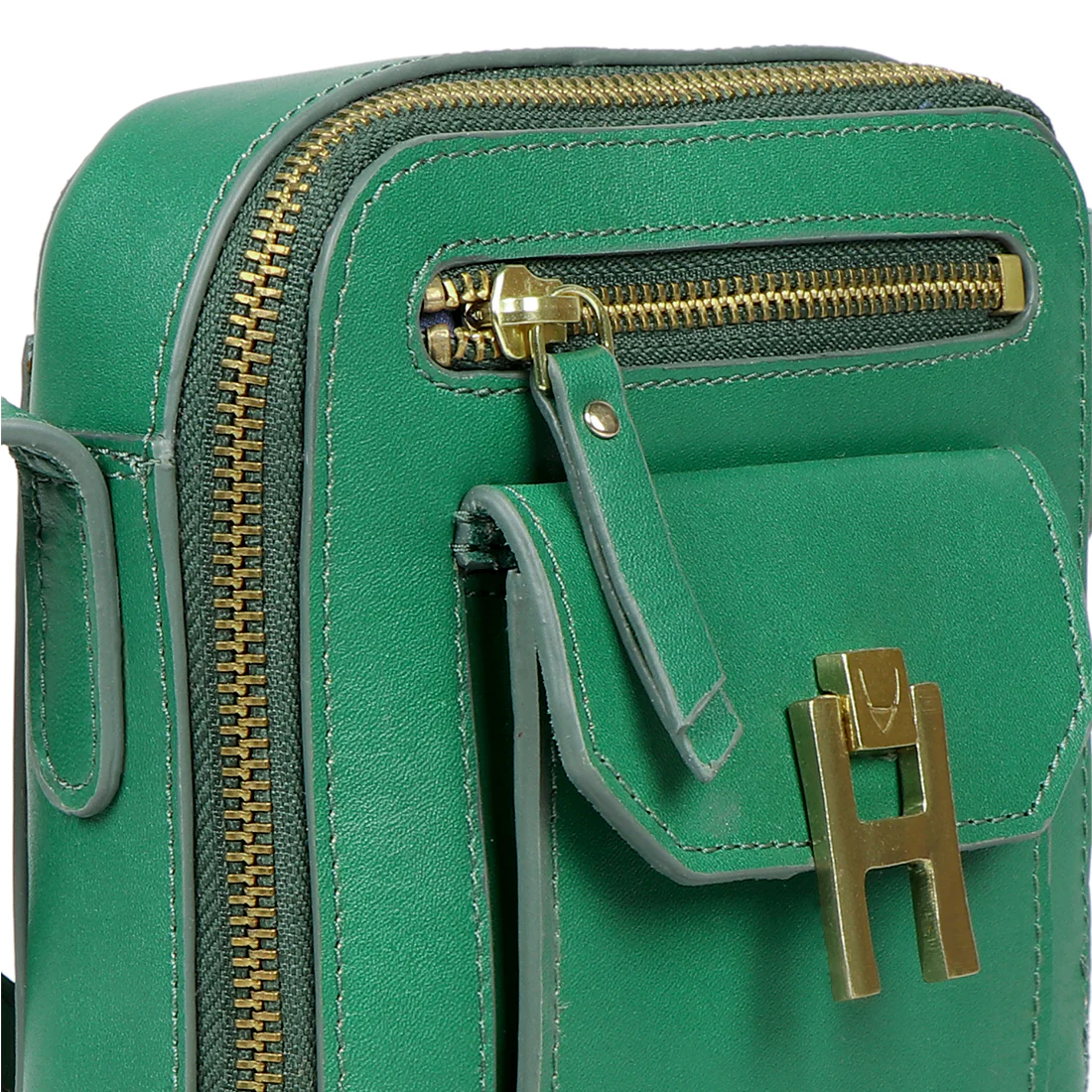 Sangria 02 Green Leather Sling Bag - Image 6