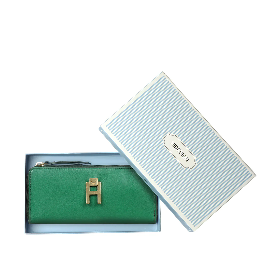 Sangria W1 Green Leather Zip Around Wallet - Image 6