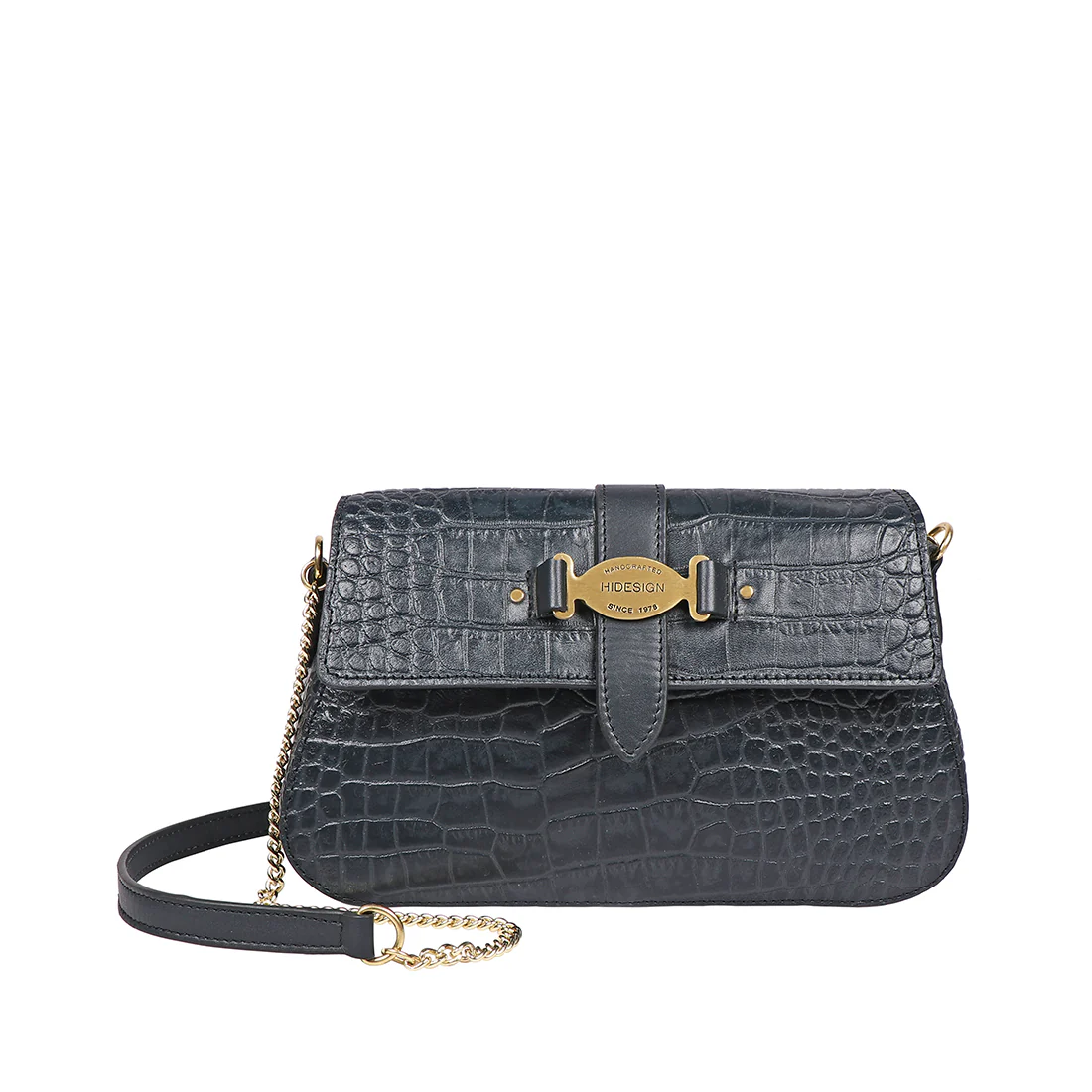 Santiago 01 Blue Leather Sling Bag