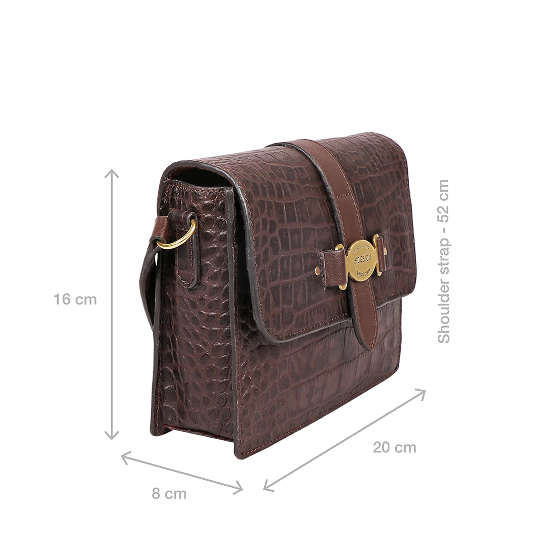 Santiago 02 Brown Leather Sling Bag - Image 2