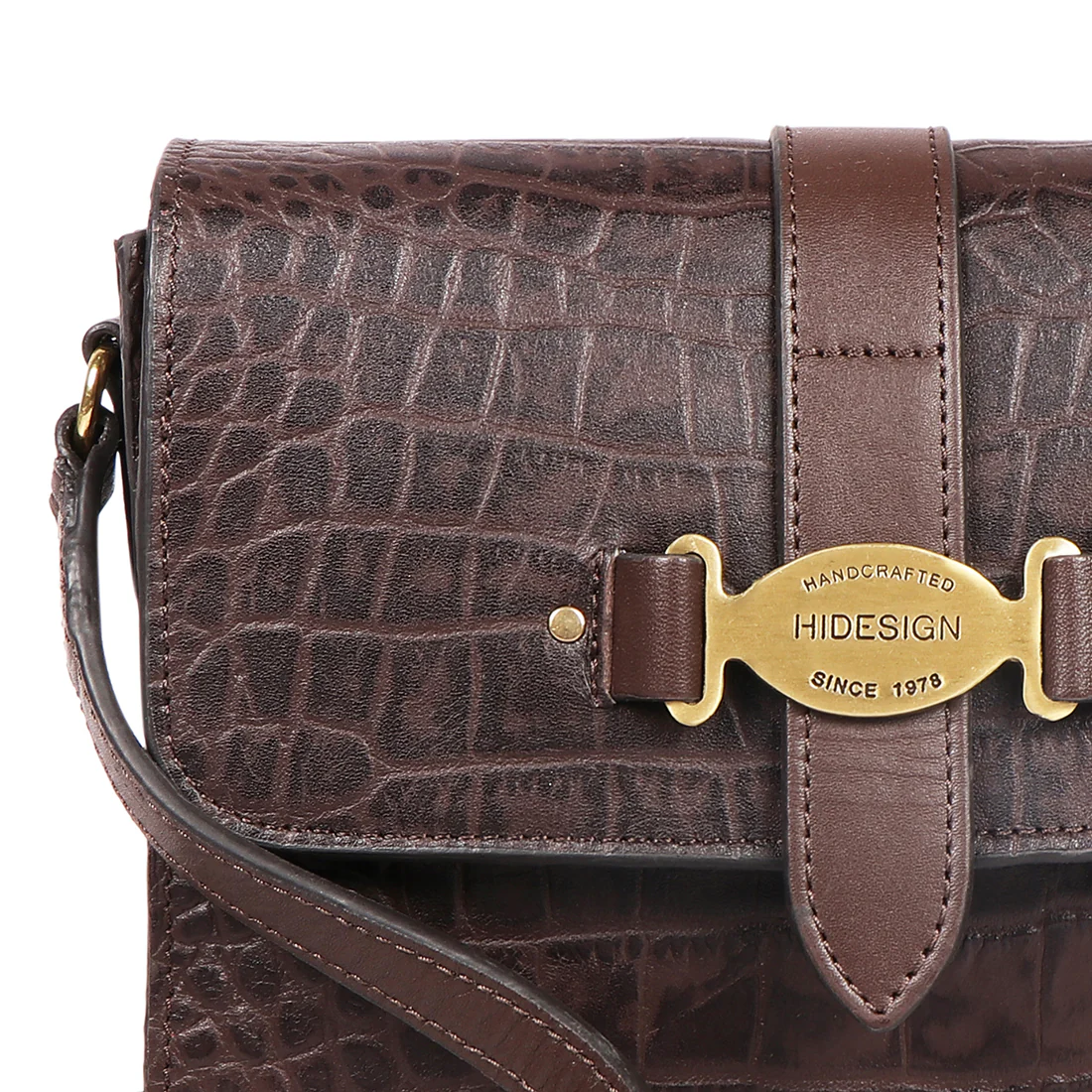 Santiago 02 Brown Leather Sling Bag - Image 4