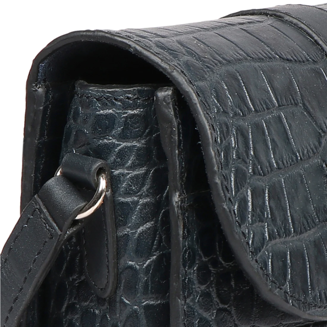 Santiago 03 Blue Leather Sling Bag - Image 5