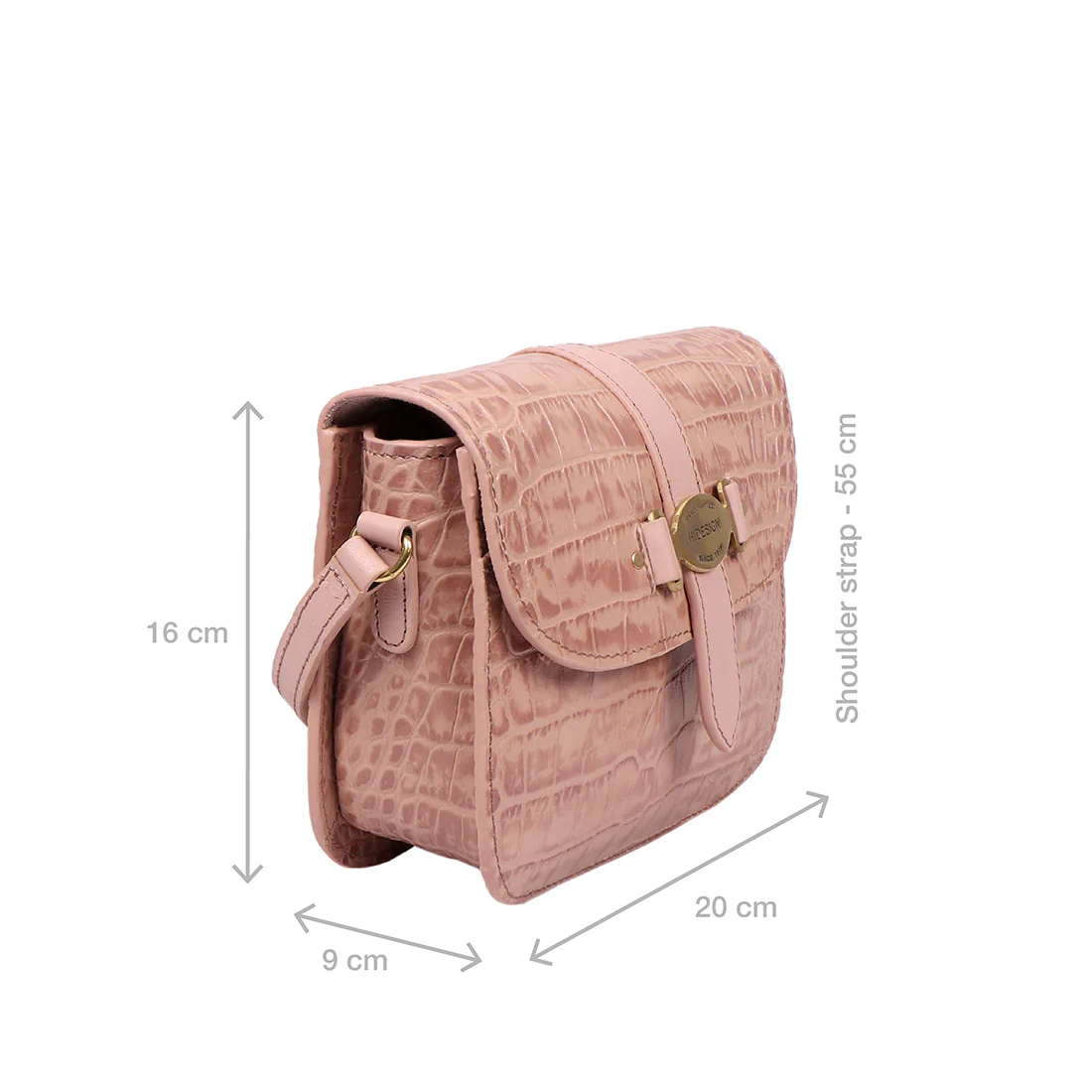 Santiago 03 Pink Leather Sling Bag - Image 3