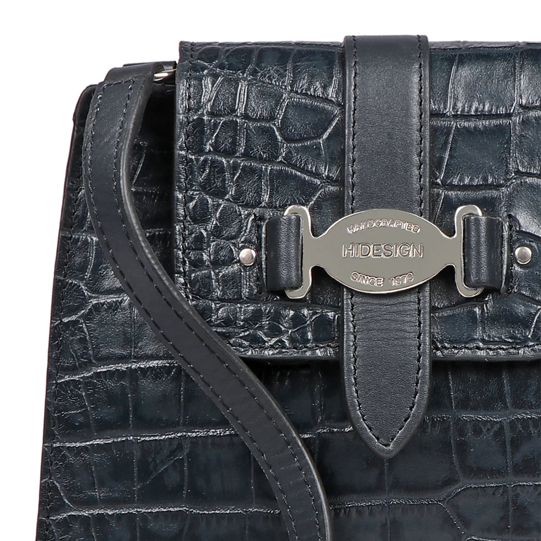 Santiago 04 Blue Leather Sling Bag - Image 5