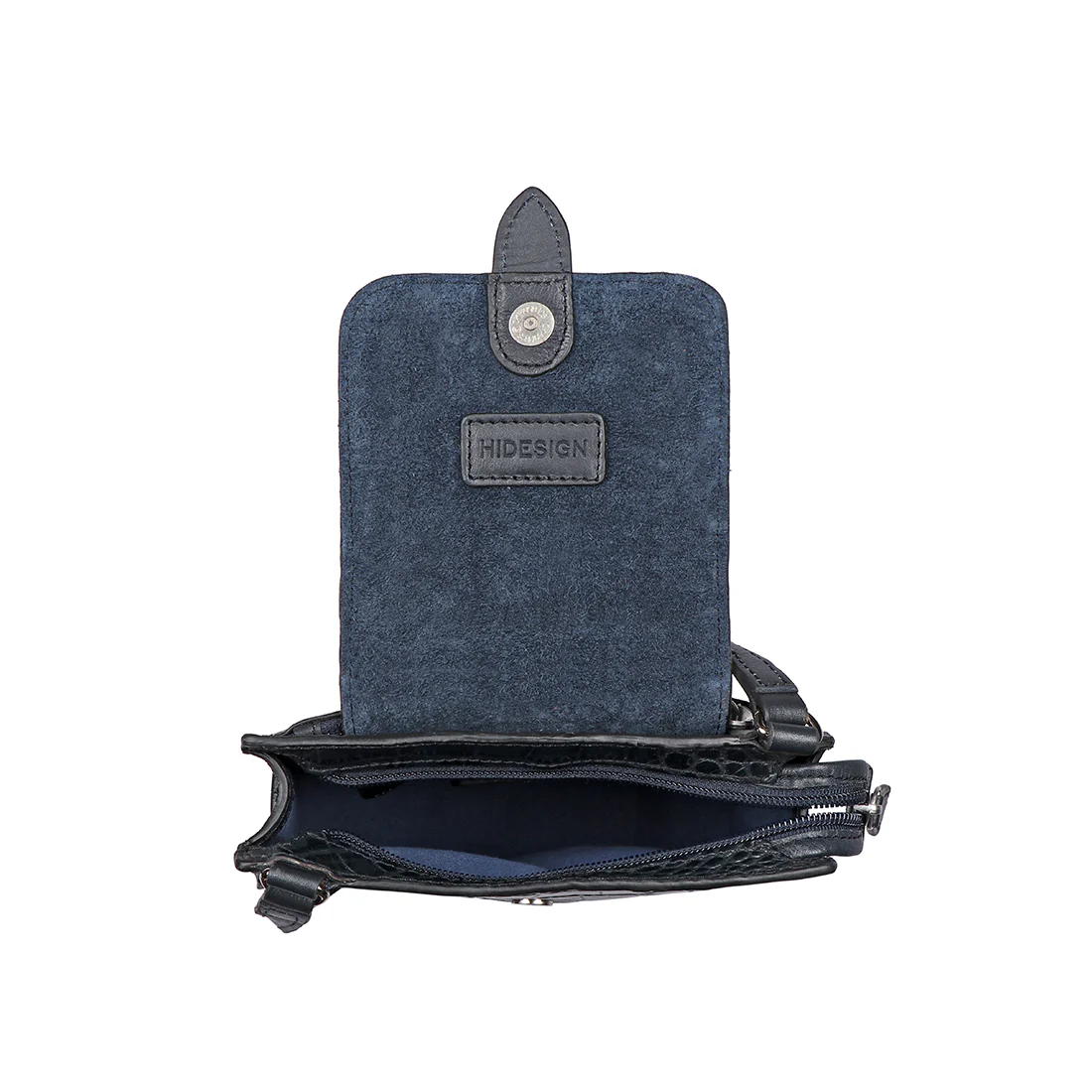 Santiago 04 Blue Leather Sling Bag - Image 6