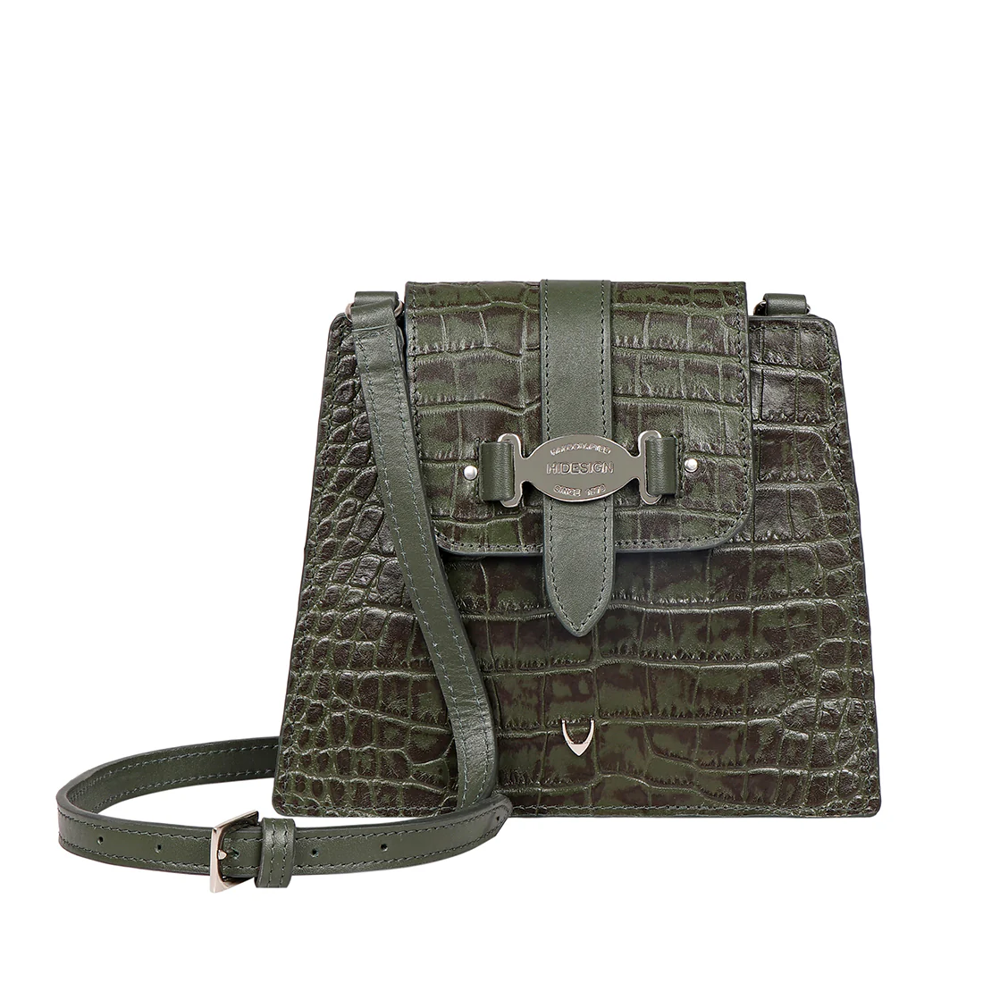 Santiago 04 Green Leather Sling Bag - Image 2