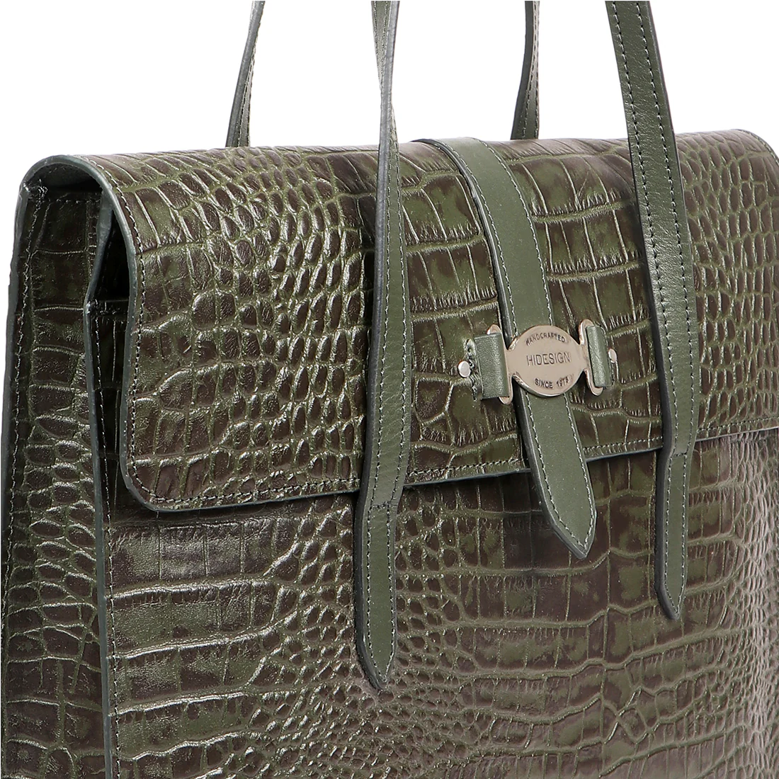 Santiago 06 Green Leather Shoulder Bag - Image 5